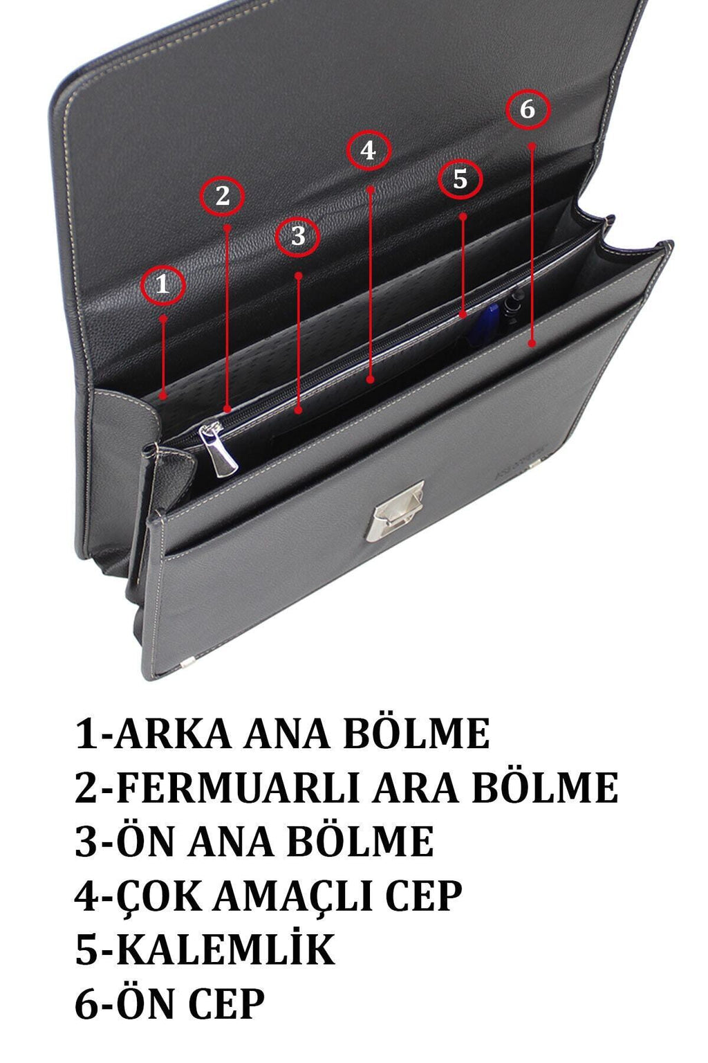 Evrak Omuz Ve El Çantası Kilit Mekanizmalı A4 Kağıt Uyumlu Omuz Askılı