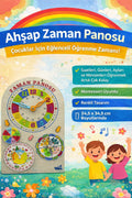 Zamanı Öğreniyorum Eğitim Seti Saati Öğreniyorum Ayları Öğreniyorum Eğitici Set + MES Akademi Eğitim Seti Hediye!