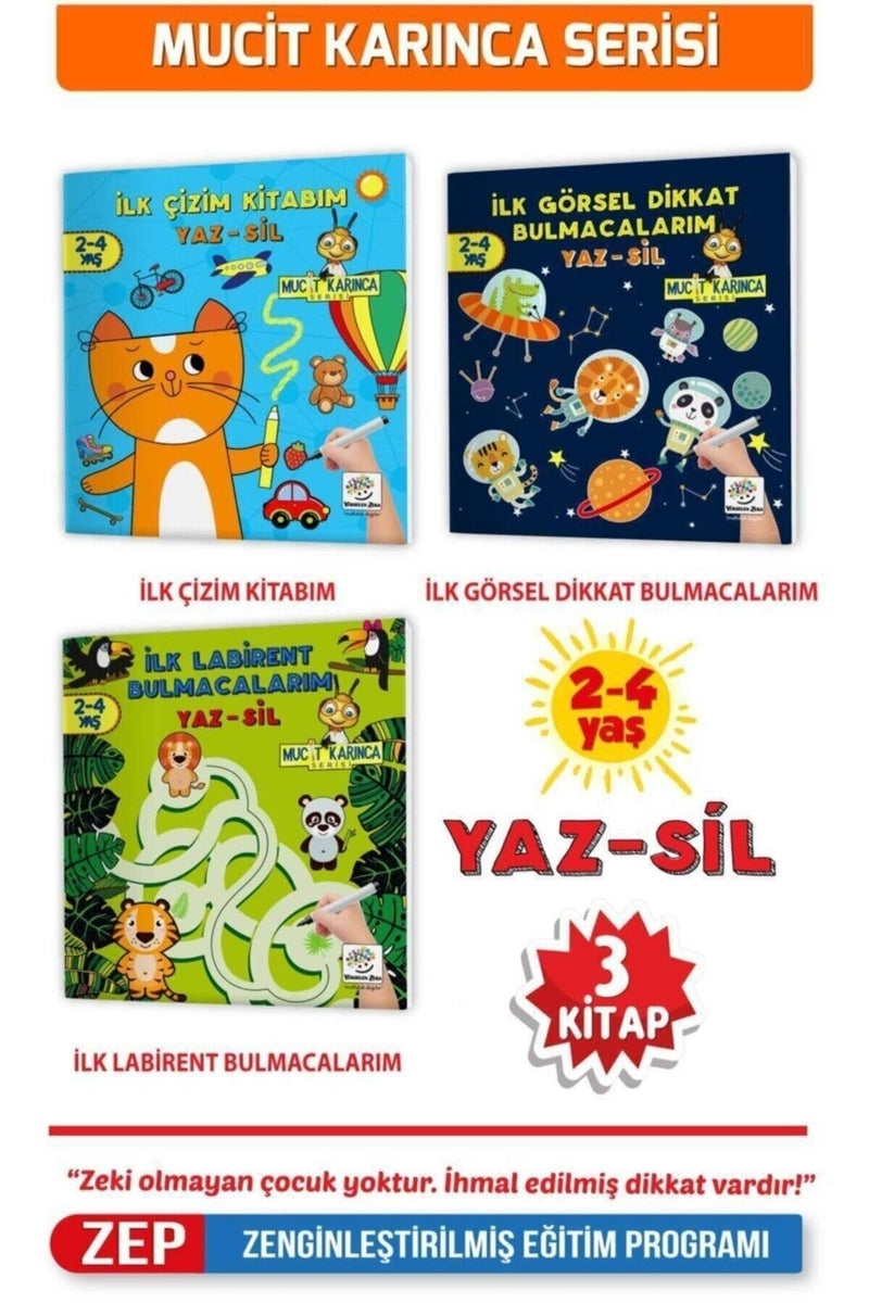 Mucit Karınca 2. Seri Yaz Sil Kitaplar + MES Akademi Eğitim Seti Hediye!
