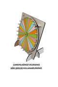 Büyük Boy 24 Dilim Renkli Çarkıfelek Ahşap Materyal [Kod: VOLEE-1145225065] (MES Akademi Hediyeli)