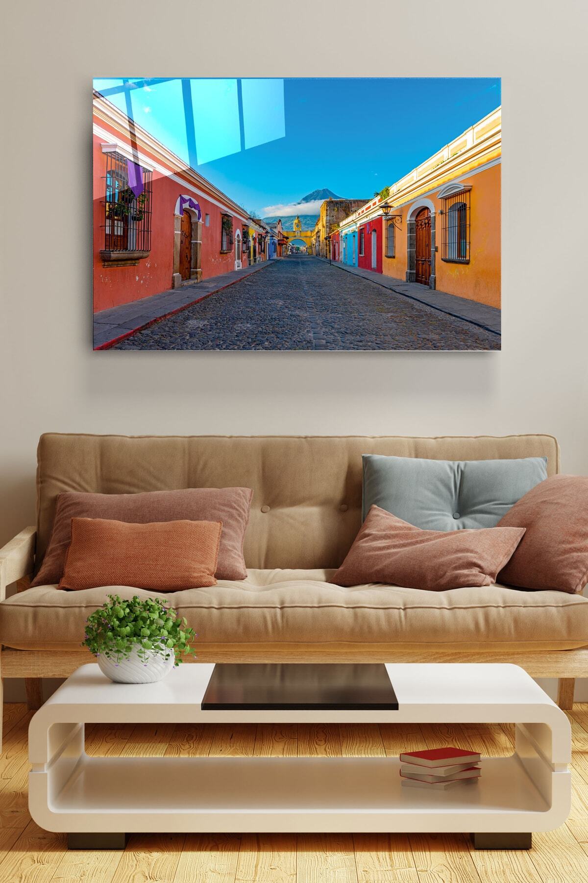 Dekoratif Kırmızı Çiçekler ,dekoratif Cam Tablo (80 x 120)