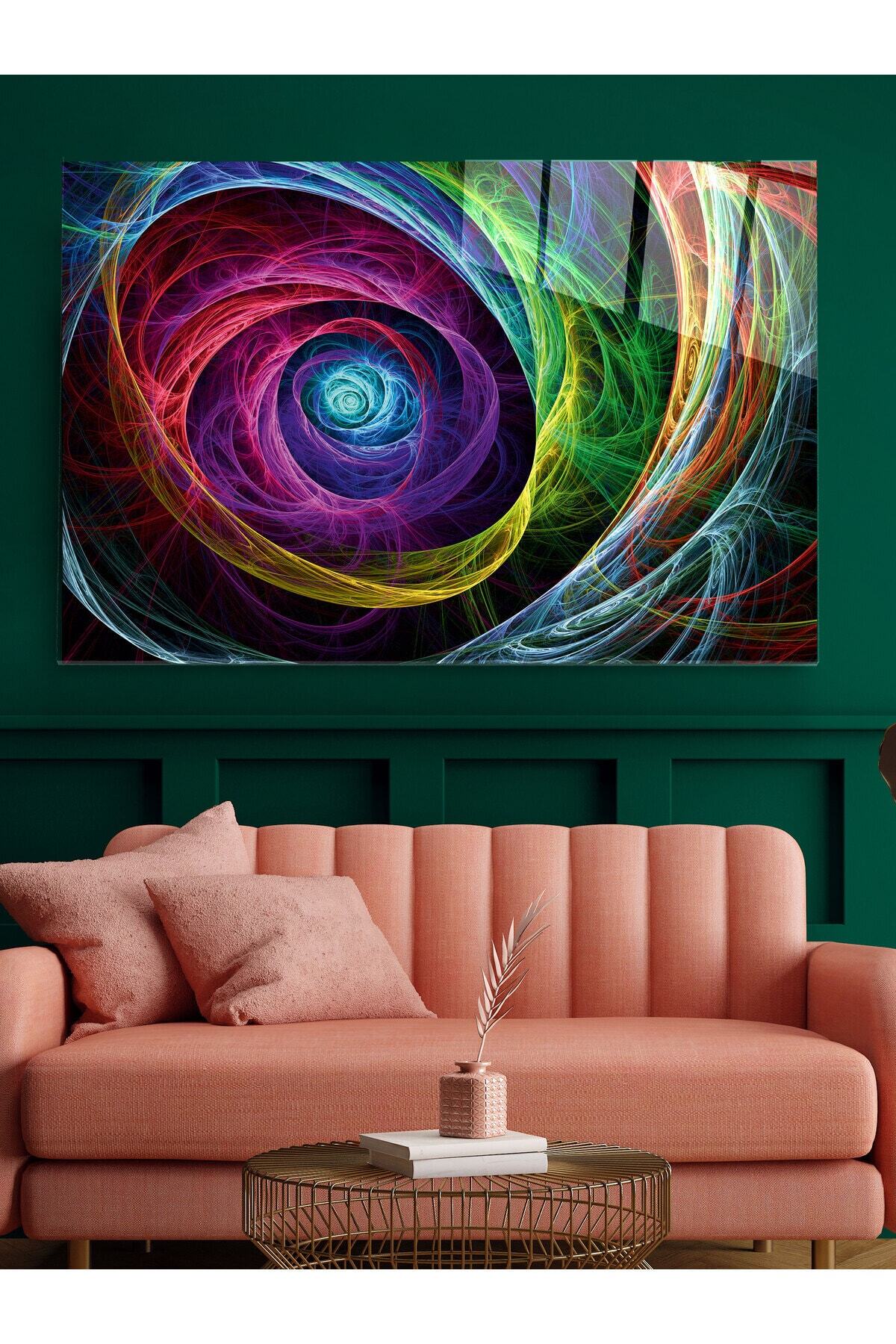Colourful Cam Tablo, Dekoratif Cam Tablo (70 x 105)