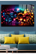 Colored Bubbles Cam Tablo, Dekoratif Cam Tablo (80 x 120)