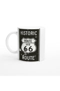 Route 66 Kurşun İzli Retro Metal Levha Temalı Kupa Bardak