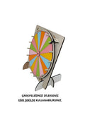 Büyük Boy 18 Dilim Renkli Çarkıfelek Ahşap Set [Kod: VOLEE-1145075625] (MES Akademi Hediyeli)