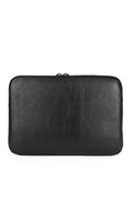 Crazy Siyah Naturel Hakiki Deri Macbook Air Pro 13 ve 13.3 İnç Laptop Kılıfı