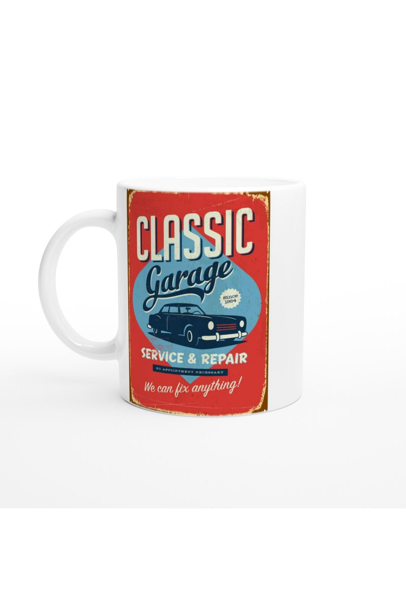 Classic Garage Servis Temalı Retro Kupa Bardak