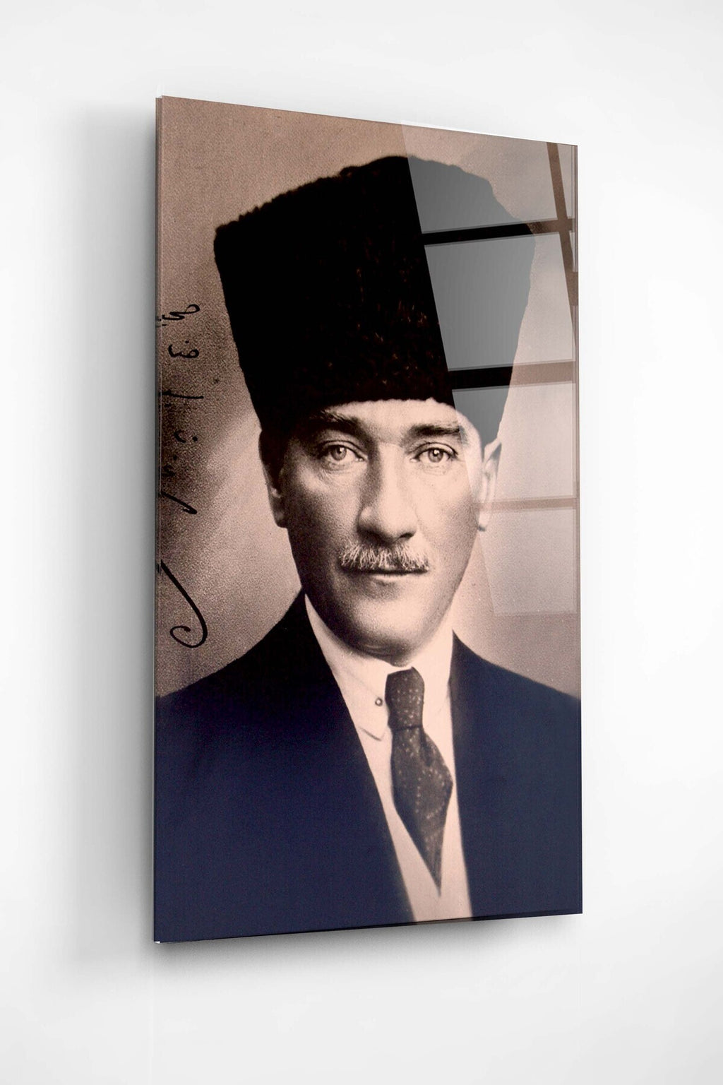 Dekoratif Atatürk Dekoratif Cam Tablo