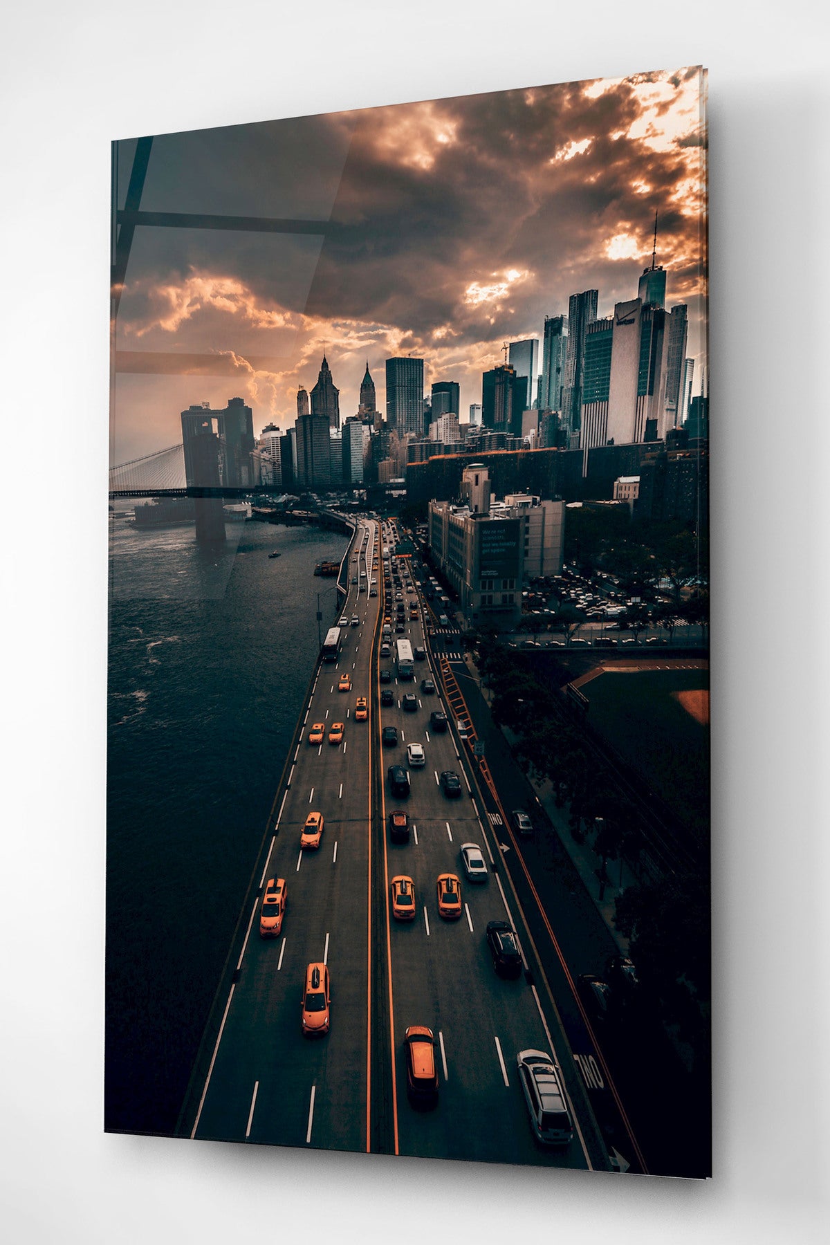 Dekoratif New York Dekoratif Cam Tablo