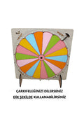Büyük Boy 18 Dilim Renkli Çarkıfelek Ahşap Set [Kod: VOLEE-1145075625] (MES Akademi Hediyeli)