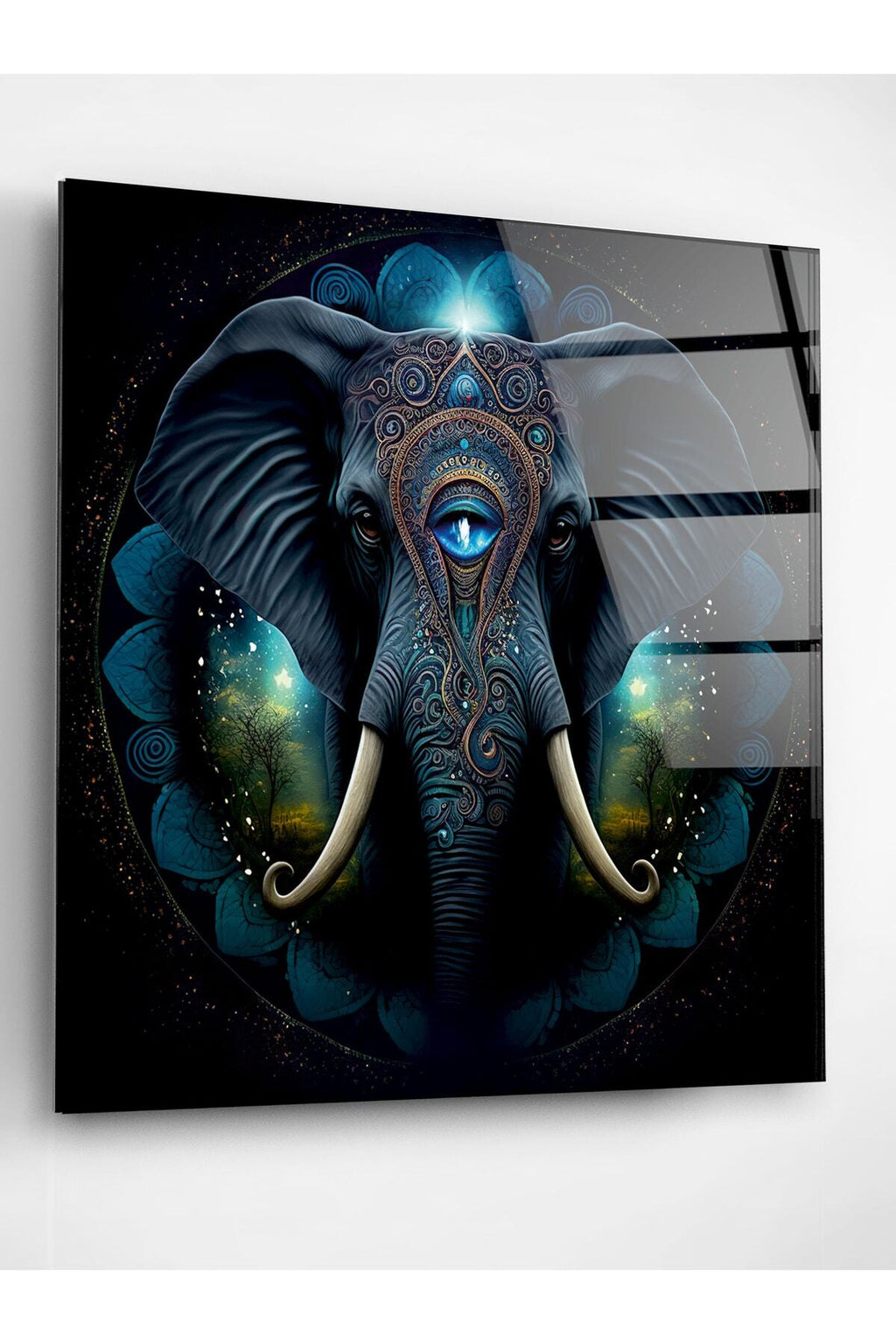 Elephant Cam Tablo, Dekoratif Cam Tablo