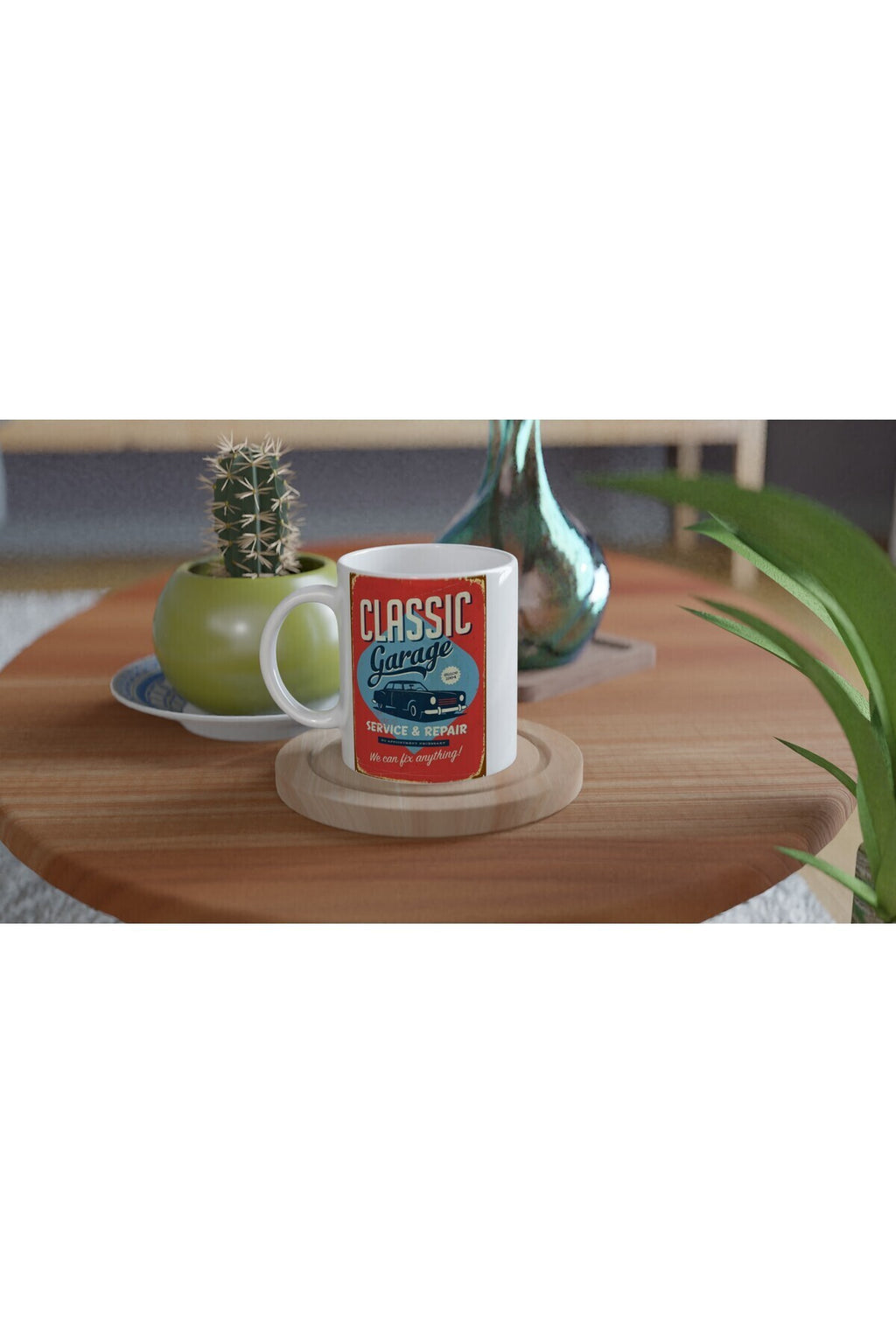 Classic Garage Servis Temalı Retro Kupa Bardak