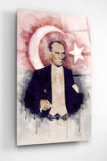Dekoratif Atatürk Dekoratif Cam Tablo