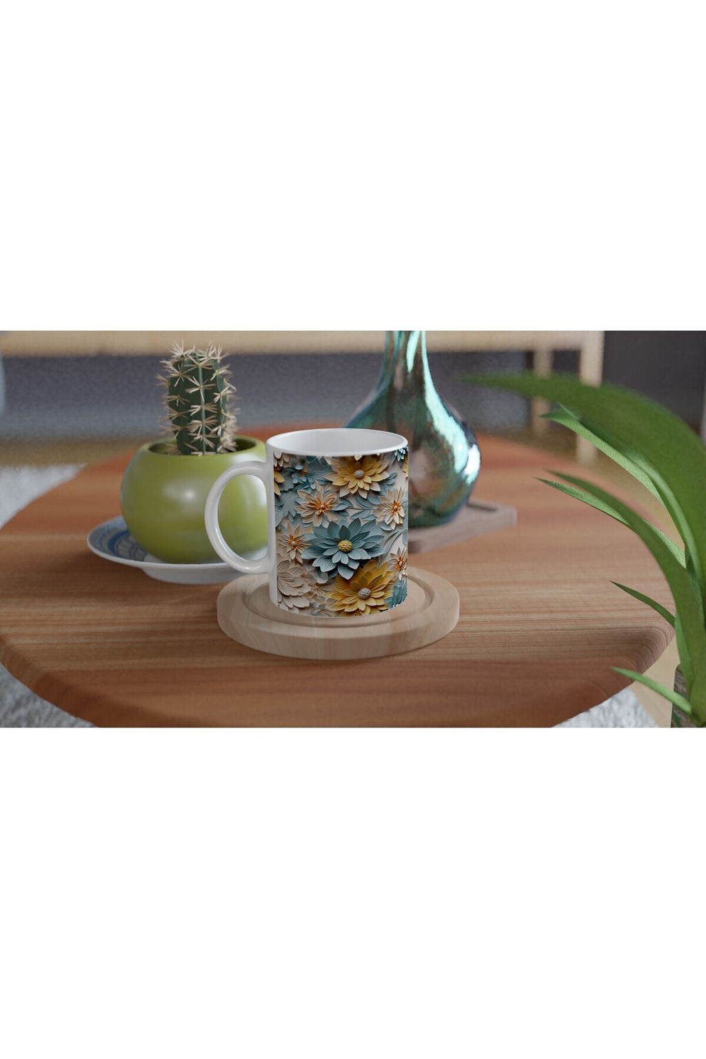 Pastel Bahar Çiçekleri Kupa Bardak