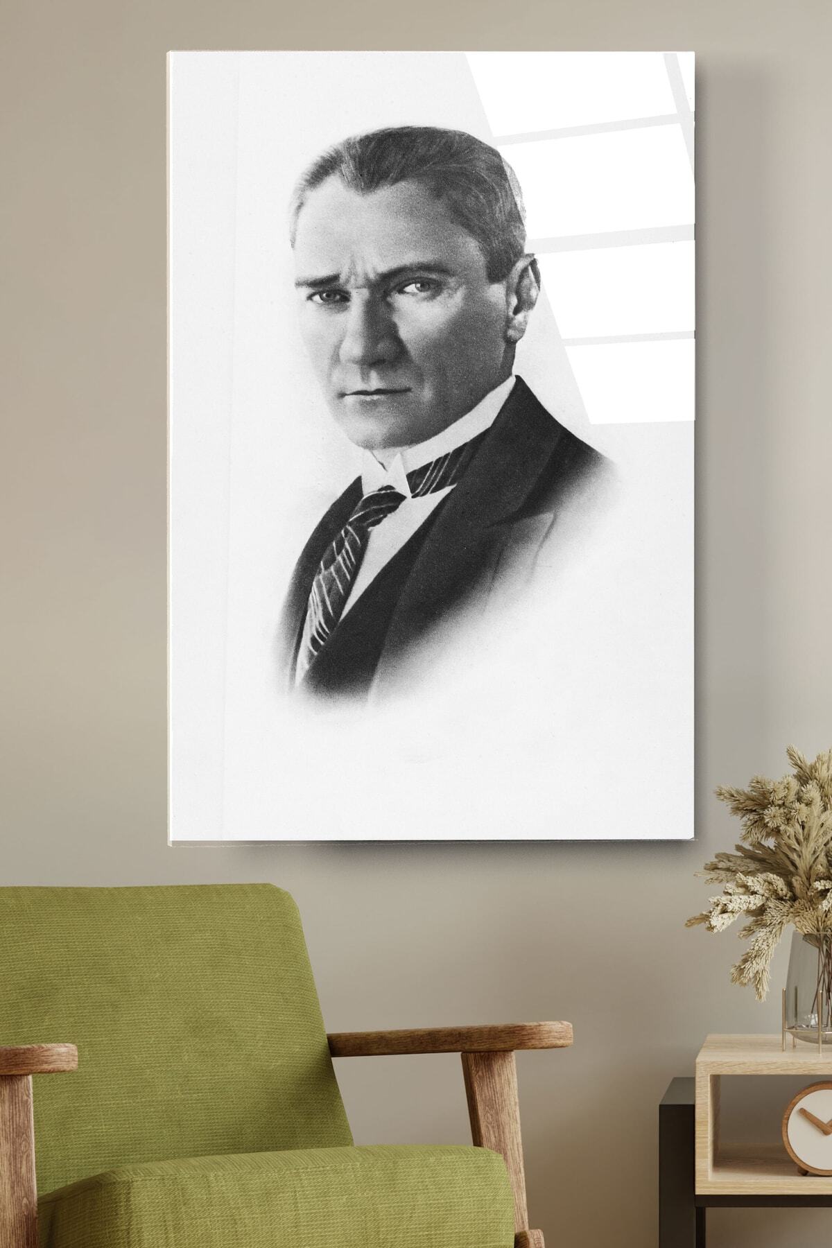 Dekoratif Atatürk Dekoratif Cam Tablo