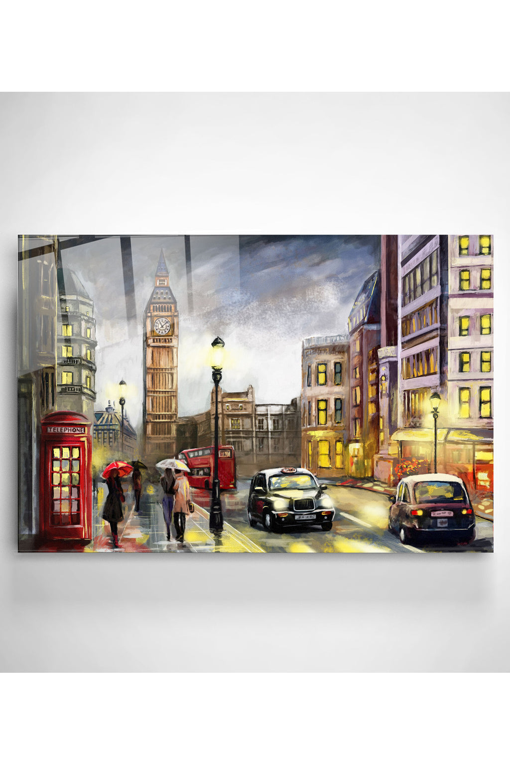İngiltere Londra Cam Tablo, Dekoratif Cam Tablo (80 x 120)