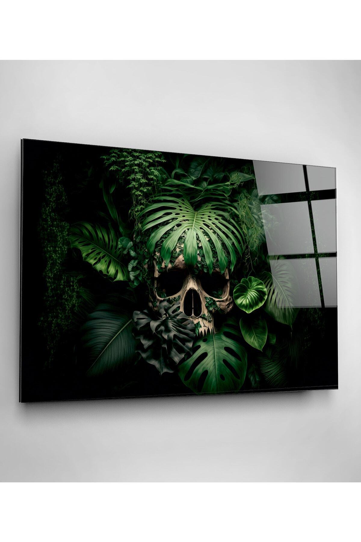 Dekoratif Skull Dekoratif Cam Tablo (70 x 105)