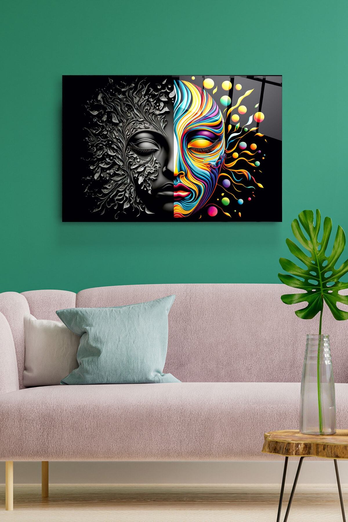 Maske Cam Tablo, Dekoratif Cam Tablo