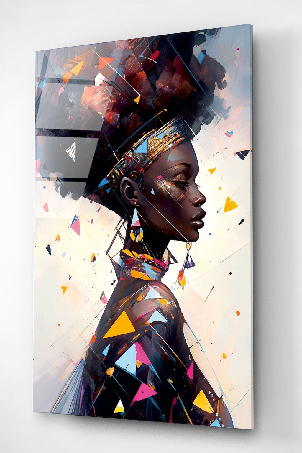Dekoratif Afrikalı Kadın Dekoratif Cam Tablo (80 x 120)