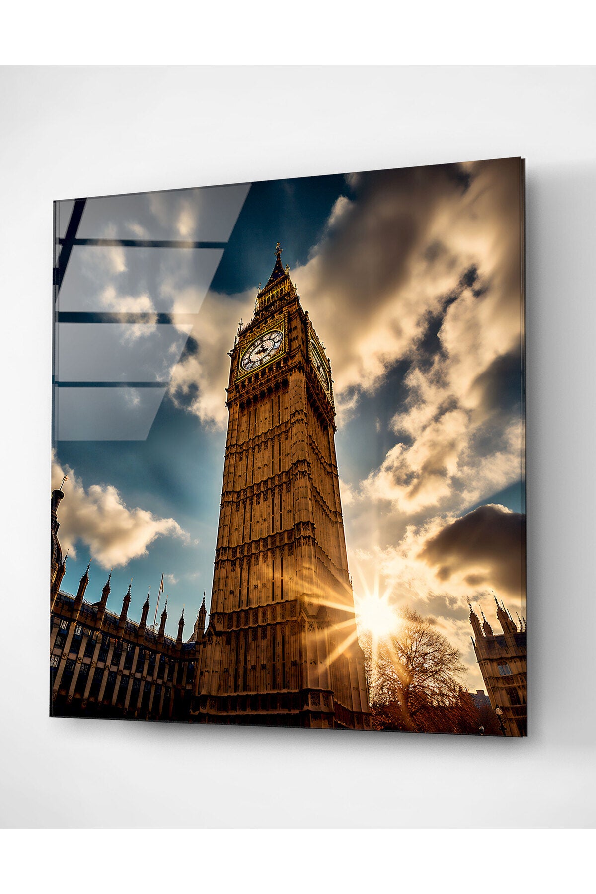 Dekoratif Londra Dekoratif Cam Tablo (100 x 100)