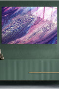 Purple And Pink Cam Tablo, Dekoratif Cam Tablo (30 x 50)