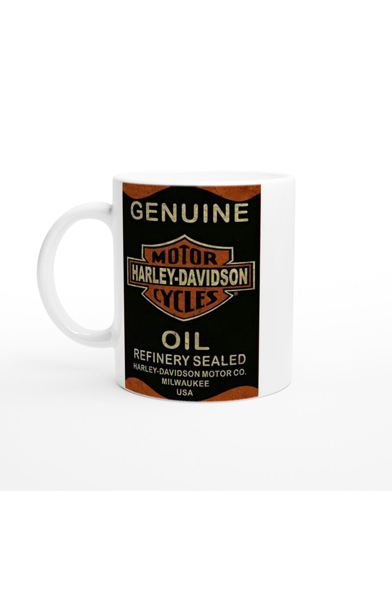 Harley-Davidson Genuine Oil Temalı Retro Kupa Bardak