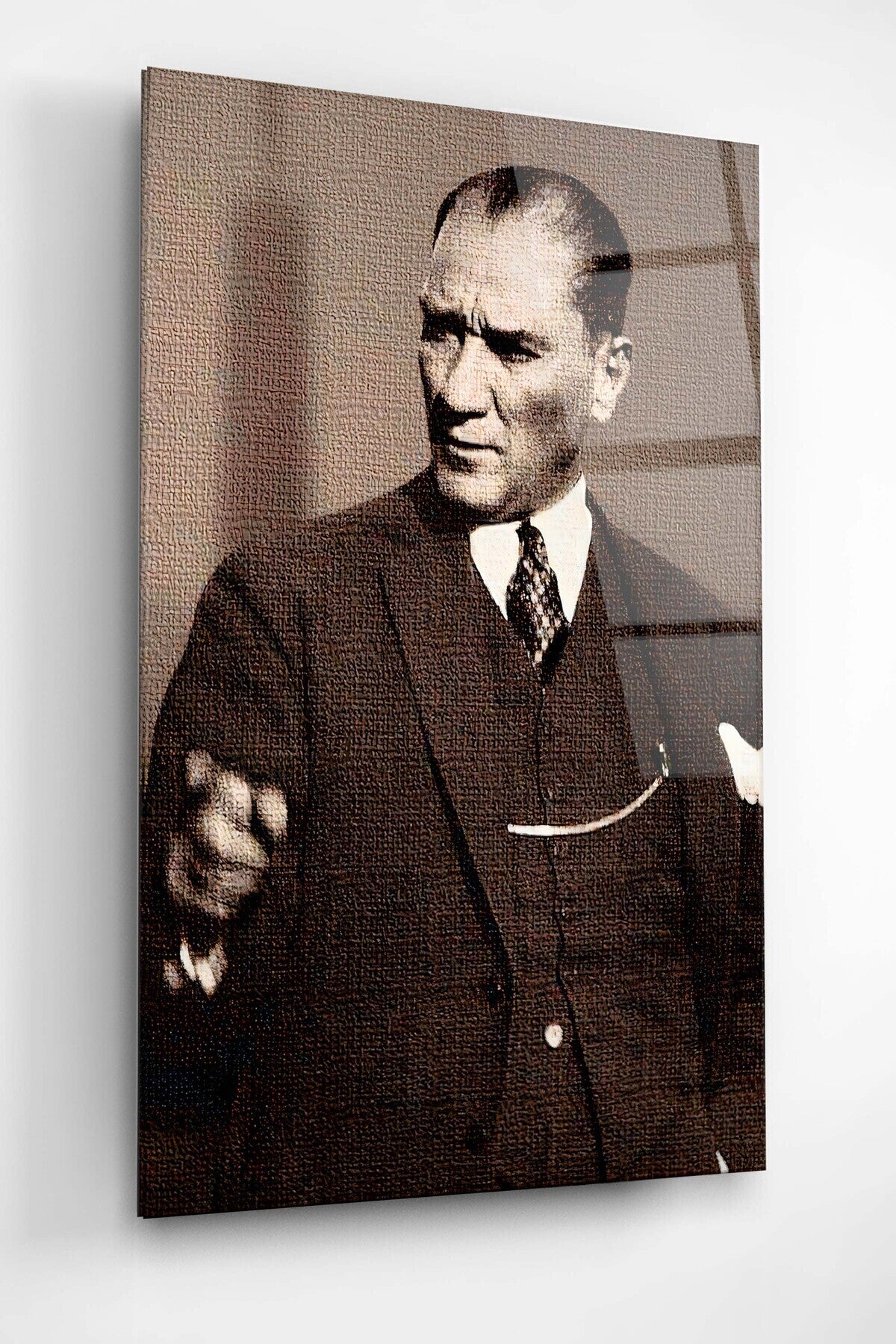 Dekoratif Atatürk Dekoratif Cam Tablo
