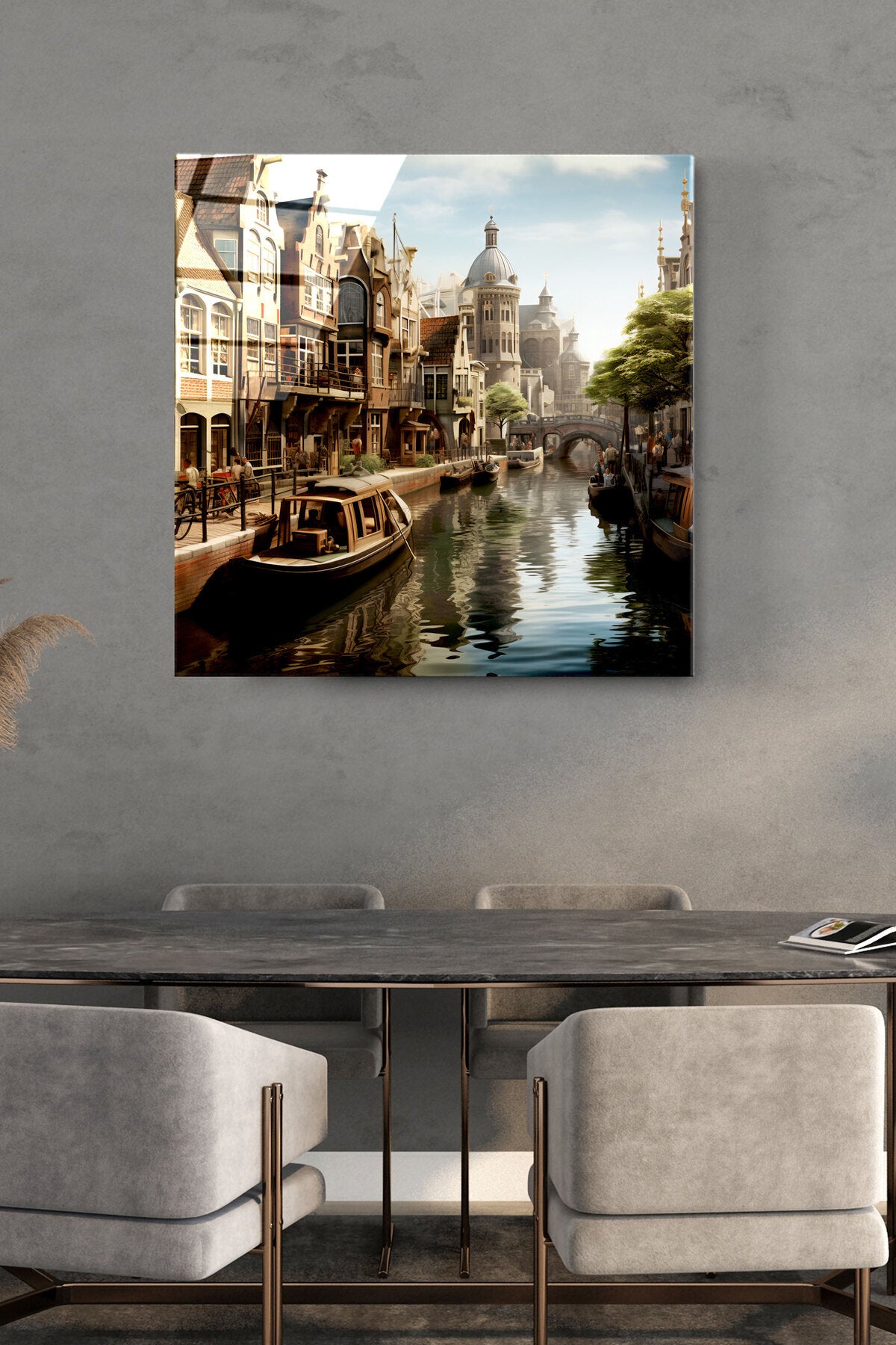 Hollanda Cam Tablo, Dekoratif Cam Tablo (100 x 100)