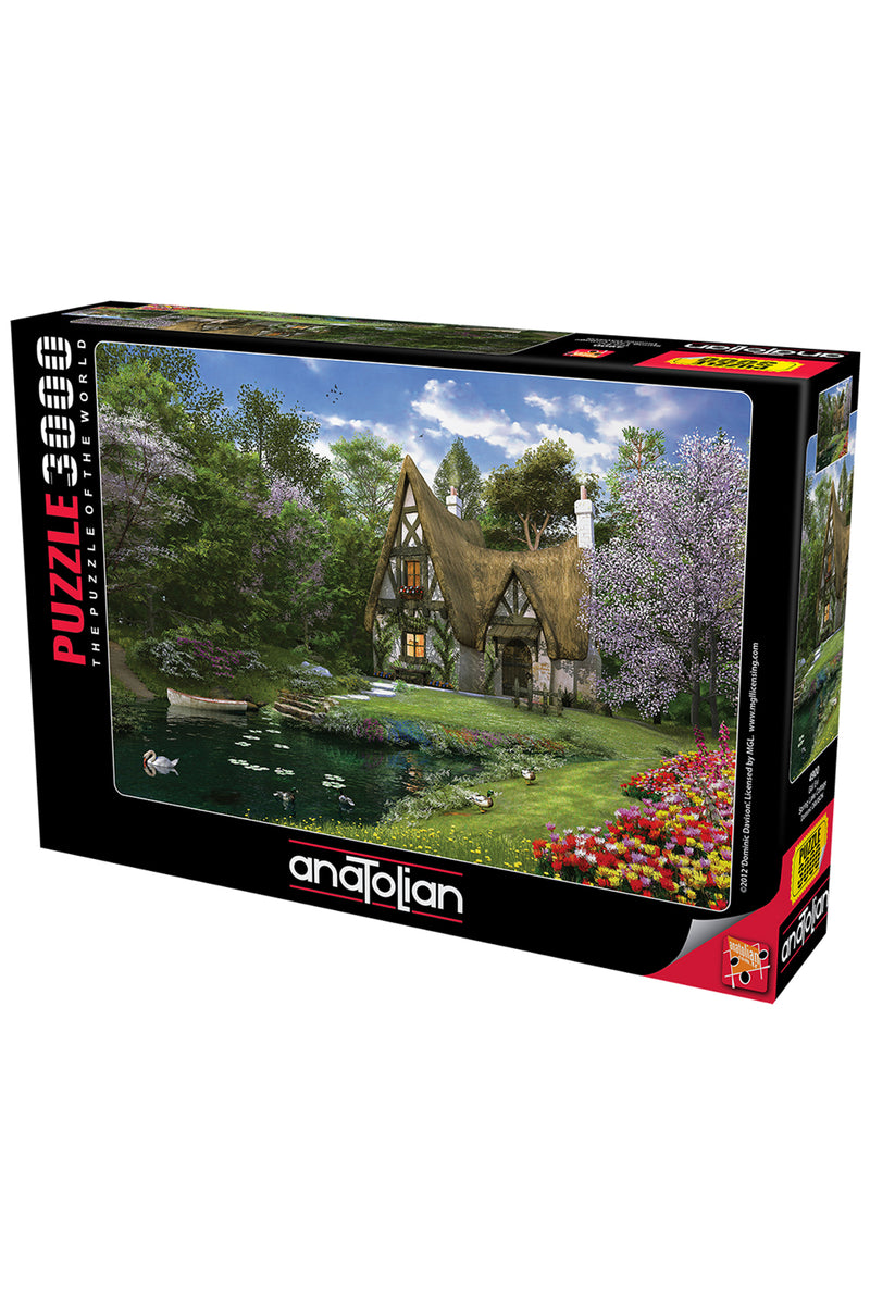 3000 Parça Yapboz Puzzle - Göl Evi 4900 + MES Akademi Eğitim Seti Hediye!