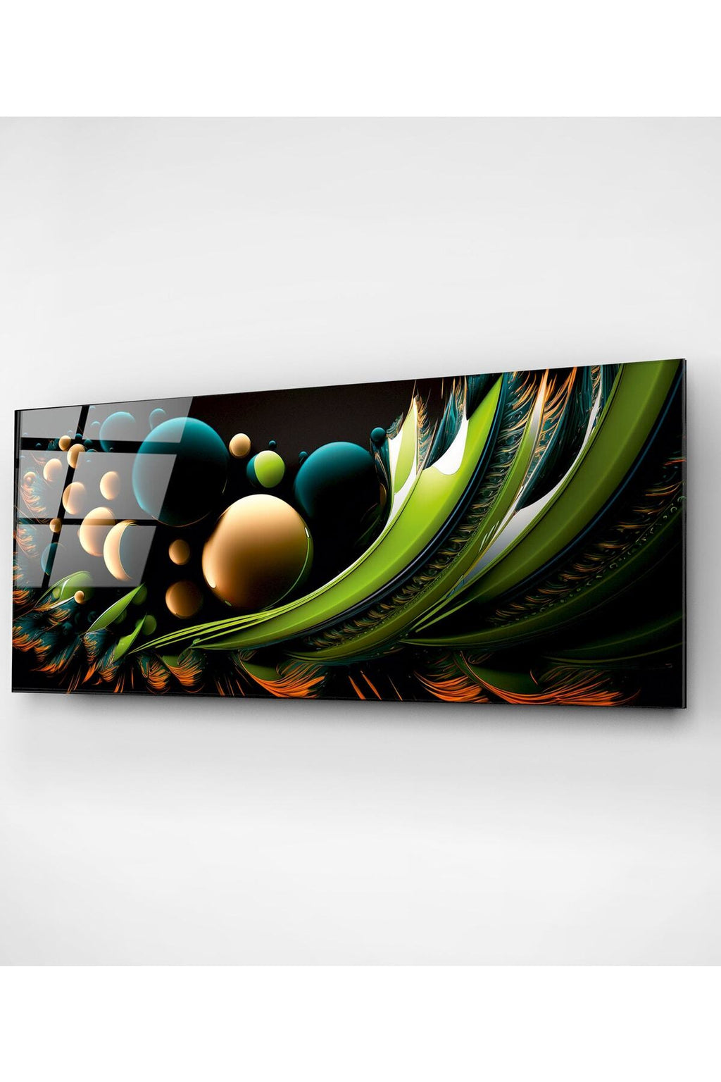 Dekoratif Owl Dekoratif Cam Tablo (50 x 120)