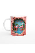 Tropikal Flamingo Baskılı Kupa Bardak