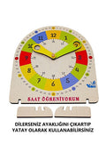 Ahşap Saat Öğrenme Montessori Eğitici Seti [Kod: VOLEE-1106736214] (MES Akademi Hediyeli)