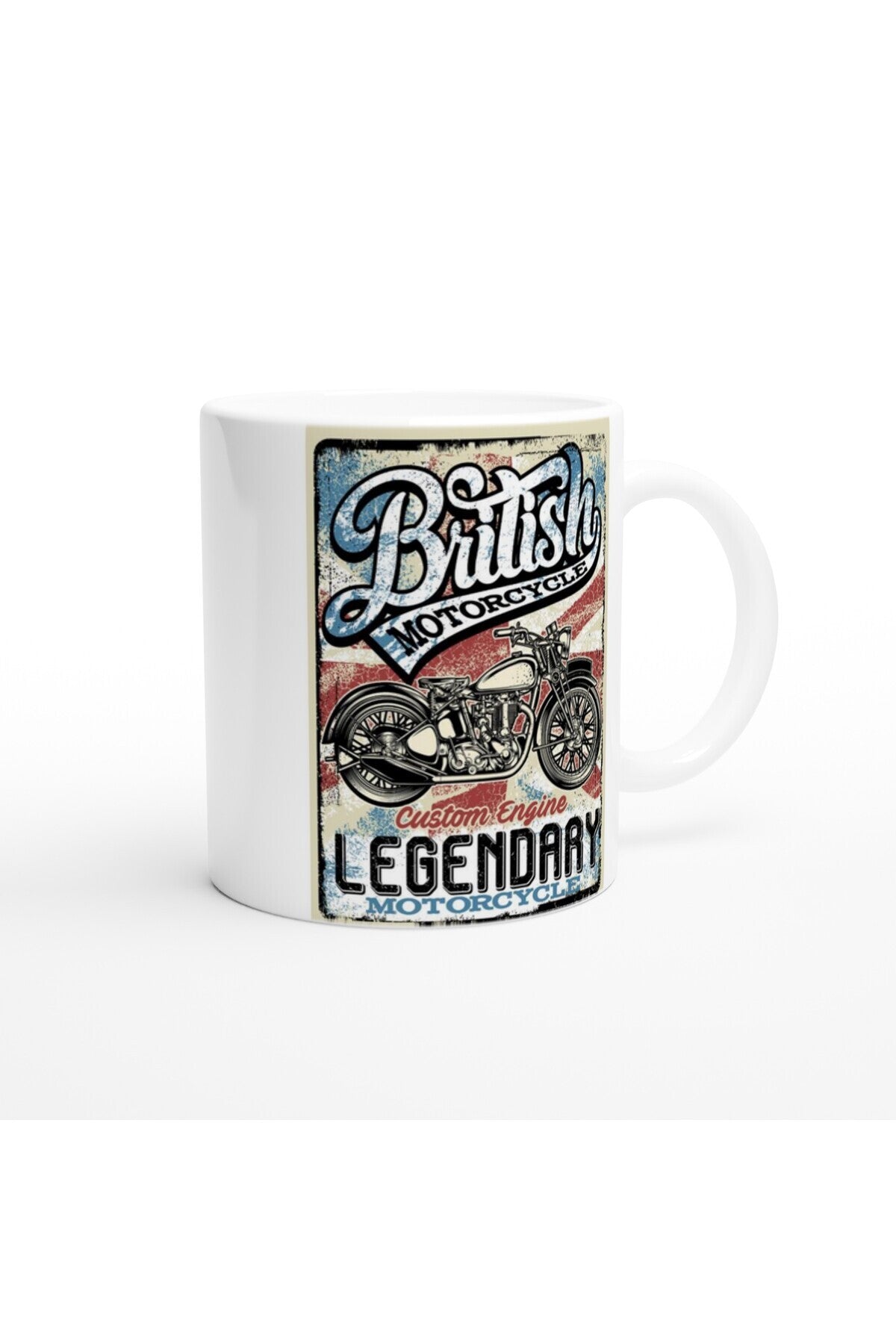 British Legendary Motorcycle Baskılı Kupa Bardak
