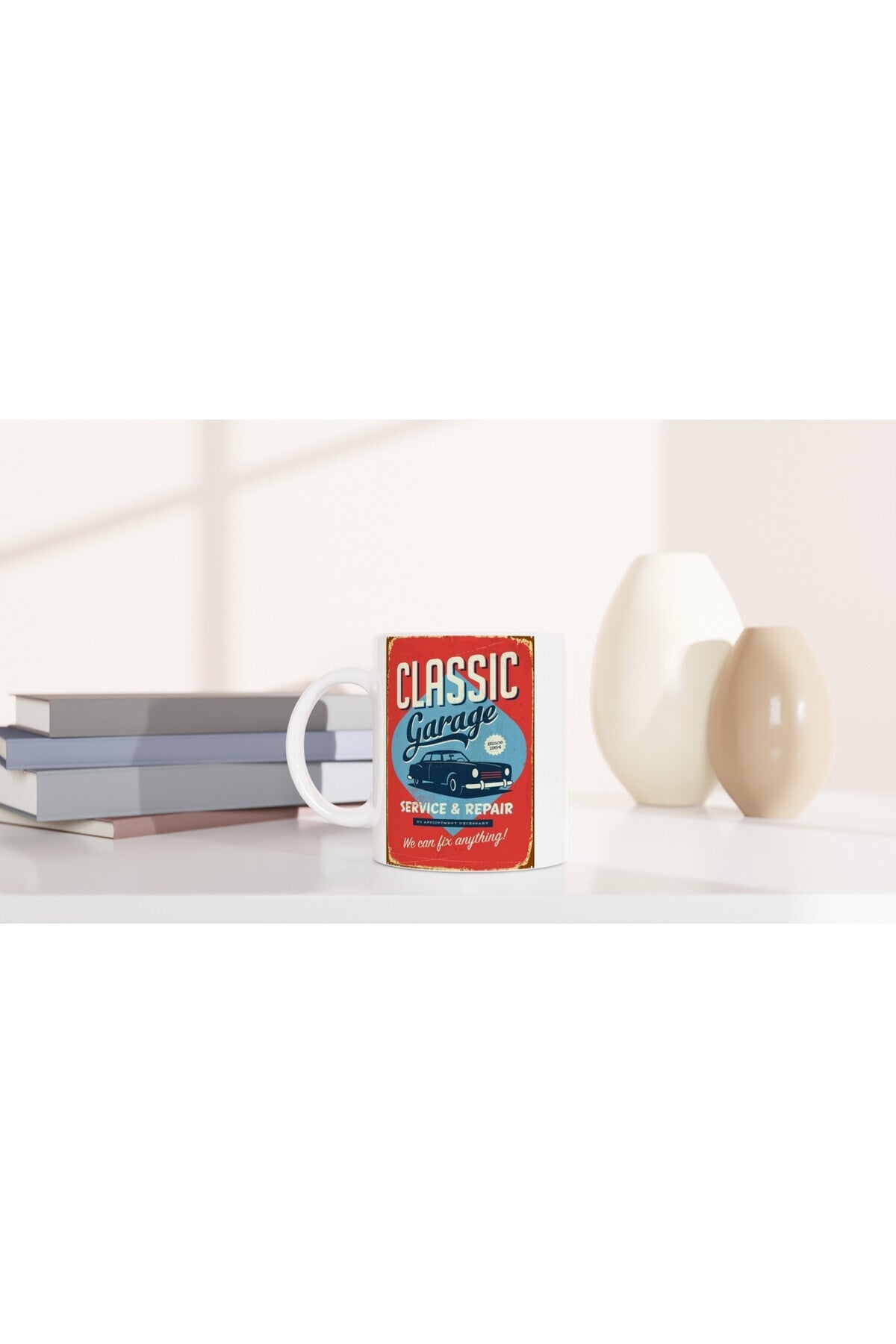 Classic Garage Servis Temalı Retro Kupa Bardak