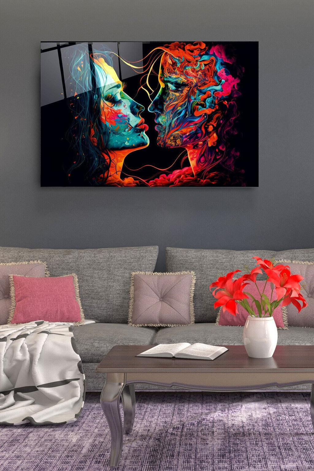 Colourful Cam Tablo, Dekoratif Cam Tablo