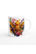 Renkli Kağıt Arı ve Çiçek Bahçesi Kupa Bardak