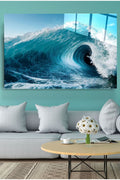 Dalga Cam Tablo, Dekoratif Cam Tablo (50 x 70)