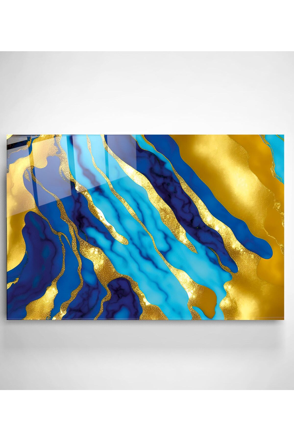 Dekoratif Soyut Dekoratif Cam Tablo (50 x 70)