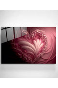 Pembe Kalp Cam Tablo, Dekoratif Cam Tablo