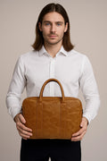 Crazy Kahverengi Macbook Organizer 13 ve 14 İnç Laptop Evrak Çantası