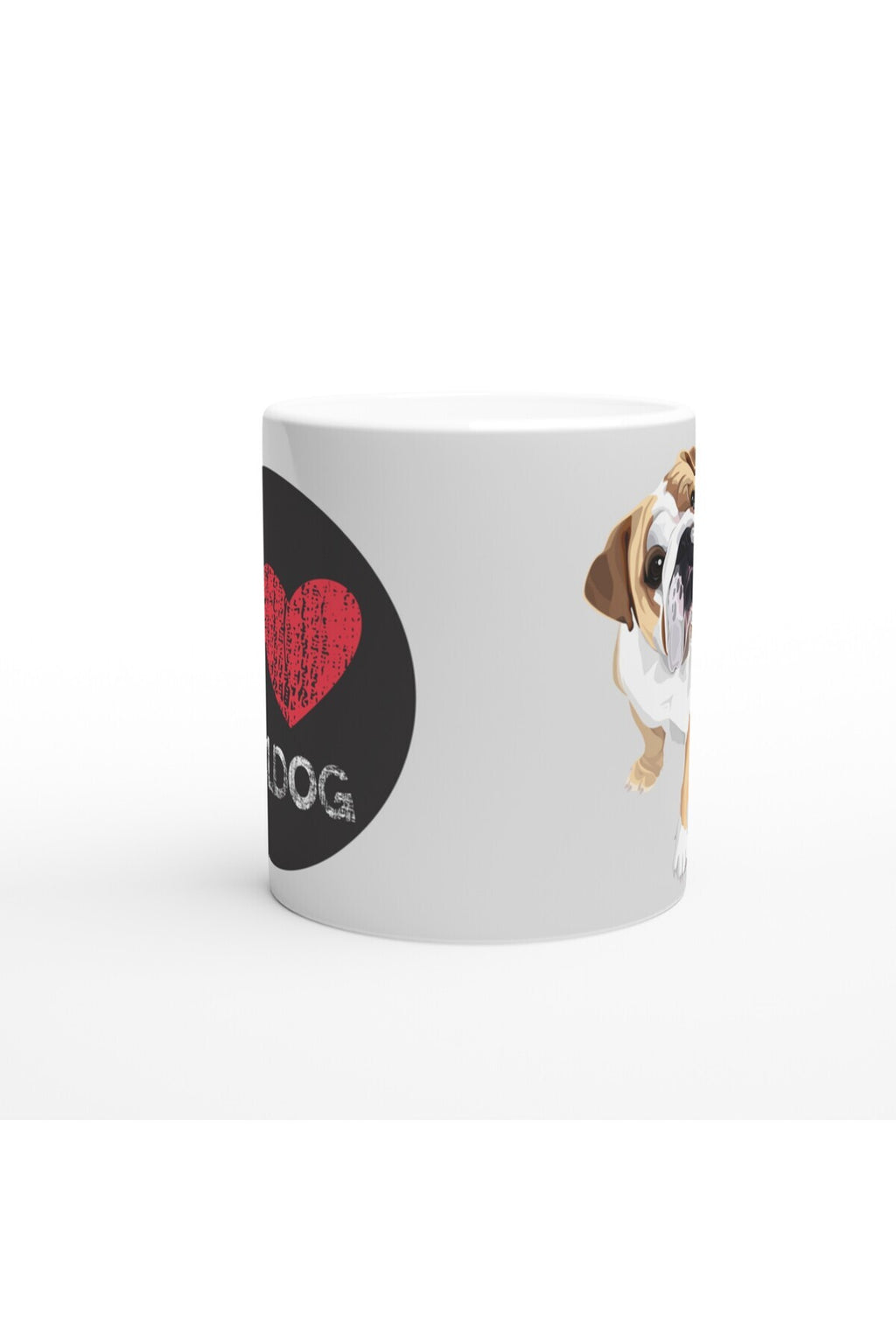 I Love Bulldog Temalı Baskılı Kupa Bardak