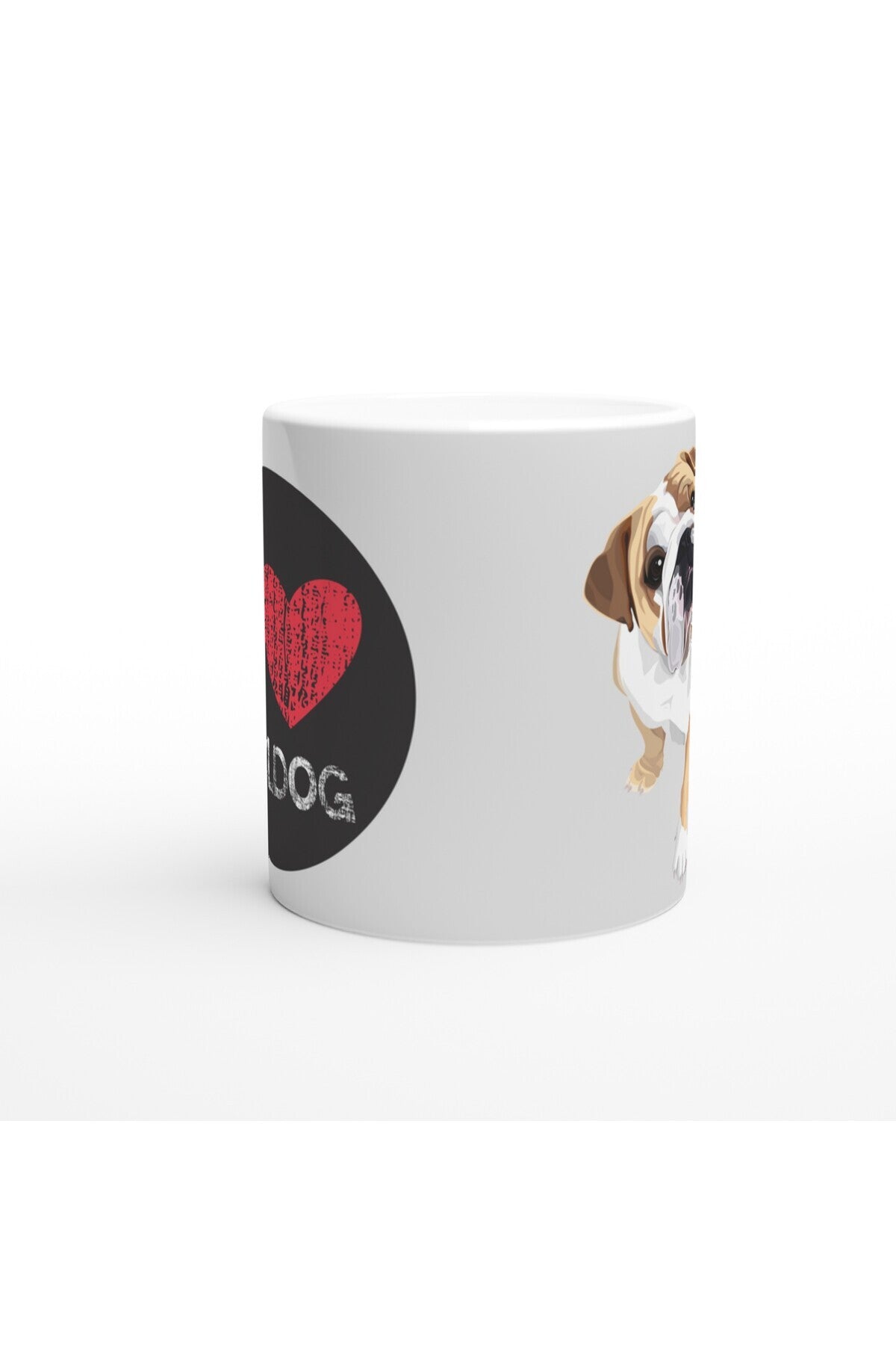 I Love Bulldog Temalı Baskılı Kupa Bardak