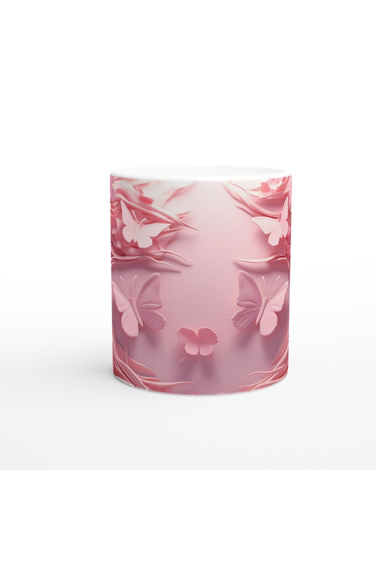 Pembe Rüyalar Kelebek Temalı Baskılı Kupa Bardak