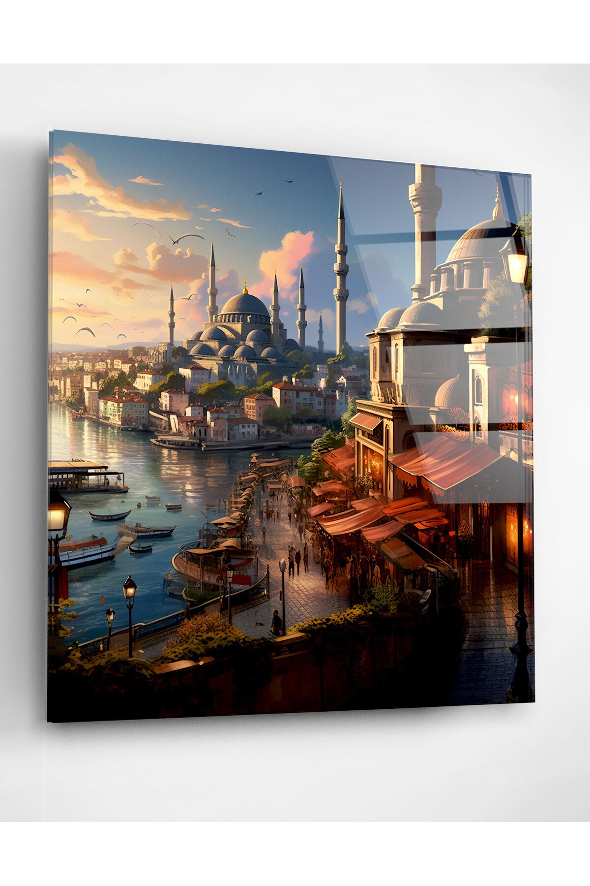 Dekoratif İstanbul Dekoratif Cam Tablo (50 x 50)