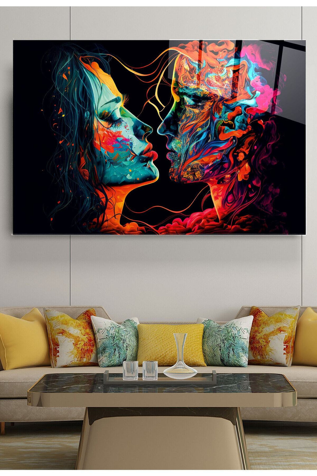 Colourful Cam Tablo, Dekoratif Cam Tablo