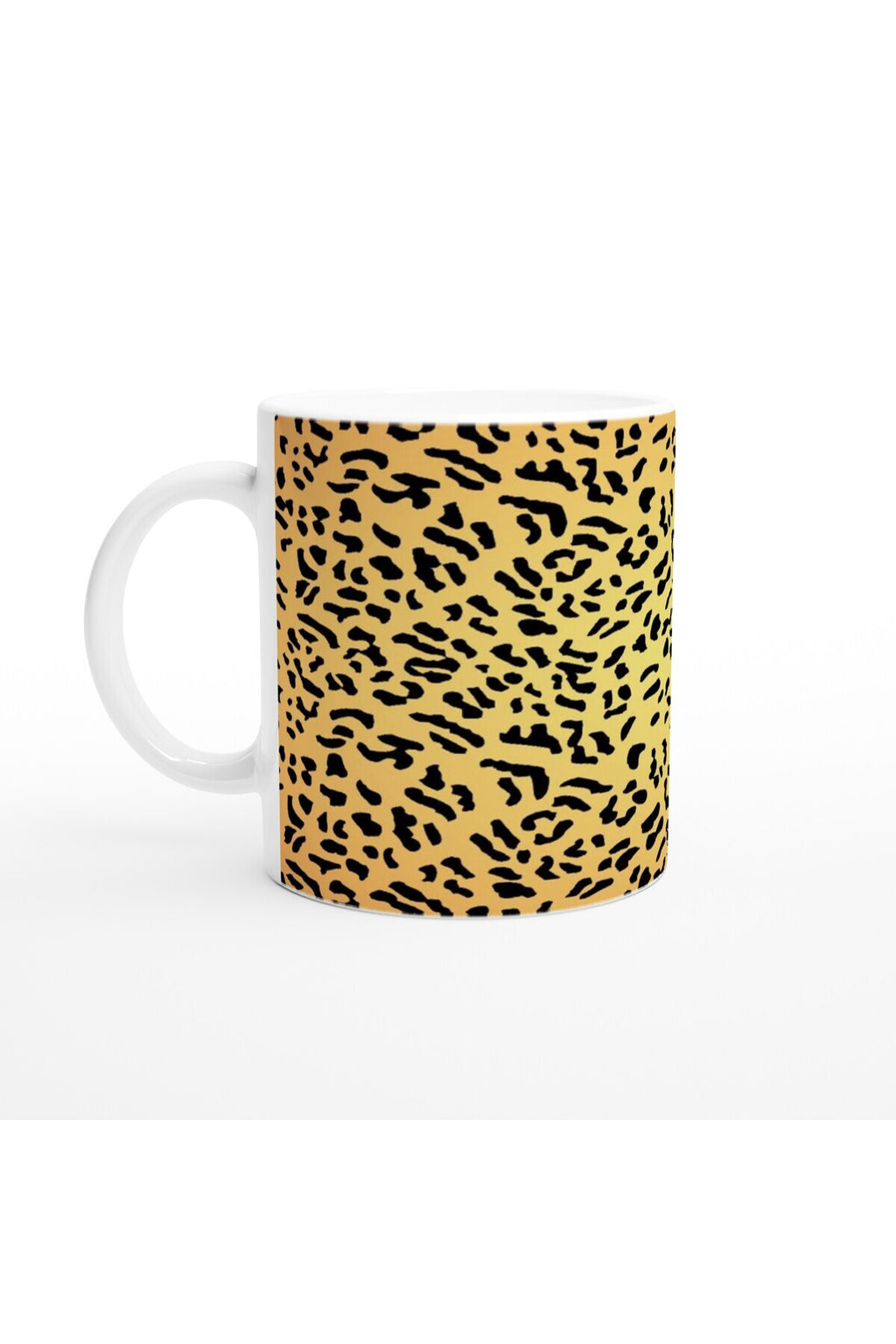 Leopar Desenli Modern Tarz Baskılı Kupa Bardak