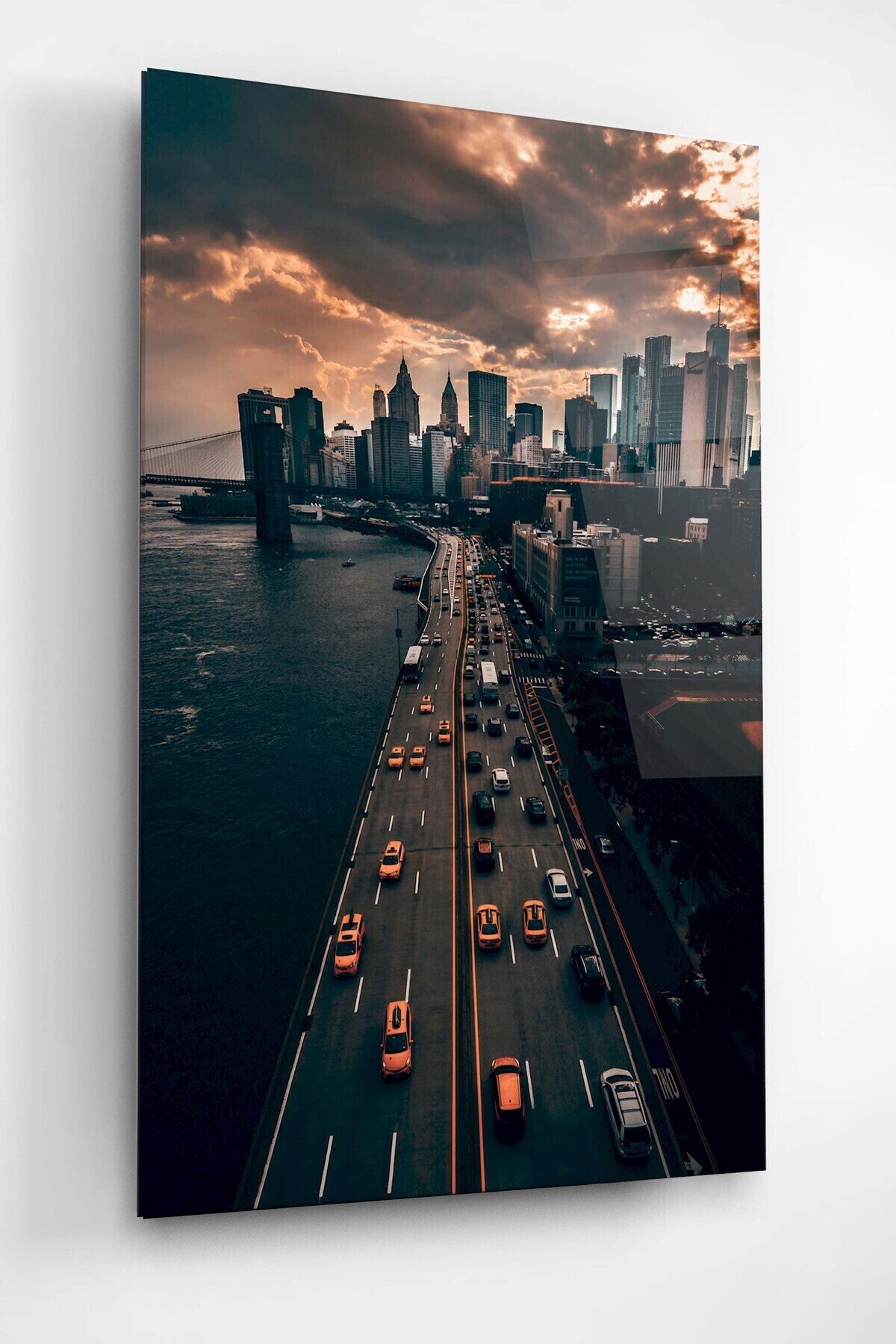 Dekoratif New York Dekoratif Cam Tablo