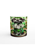 St. Patrick Temalı Schnauzer Köpek Baskılı Kupa Bardak