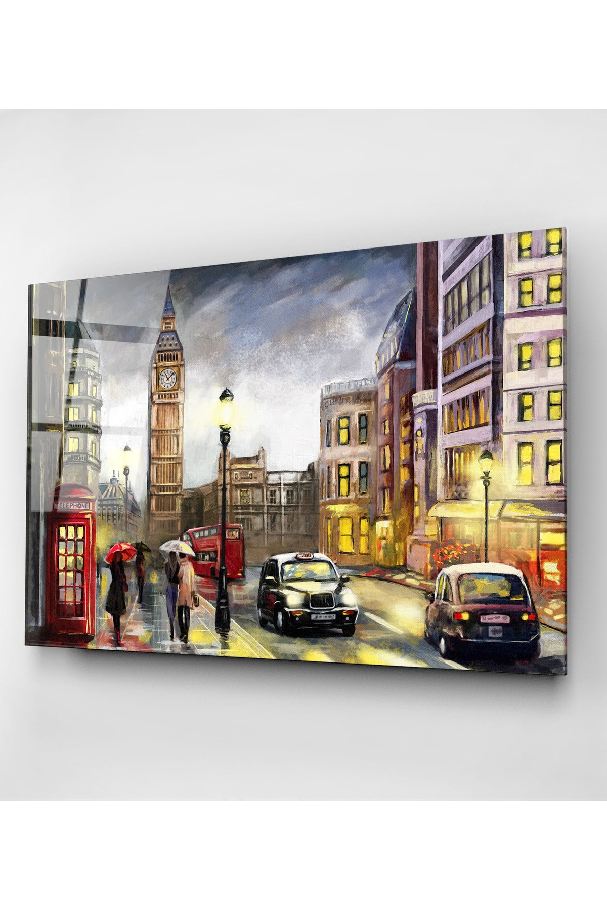 İngiltere Londra Cam Tablo, Dekoratif Cam Tablo (30 x 50)