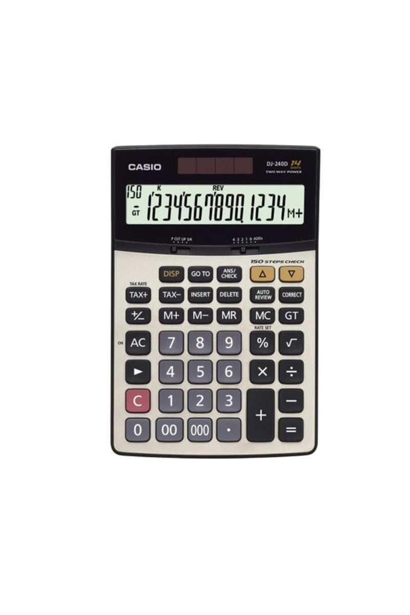 Dj-240d Plus Işlem Kontrollü 14 Hane Masa Üstü Hesap Makinesi + MES Akademi Eğitim Seti Hediye!